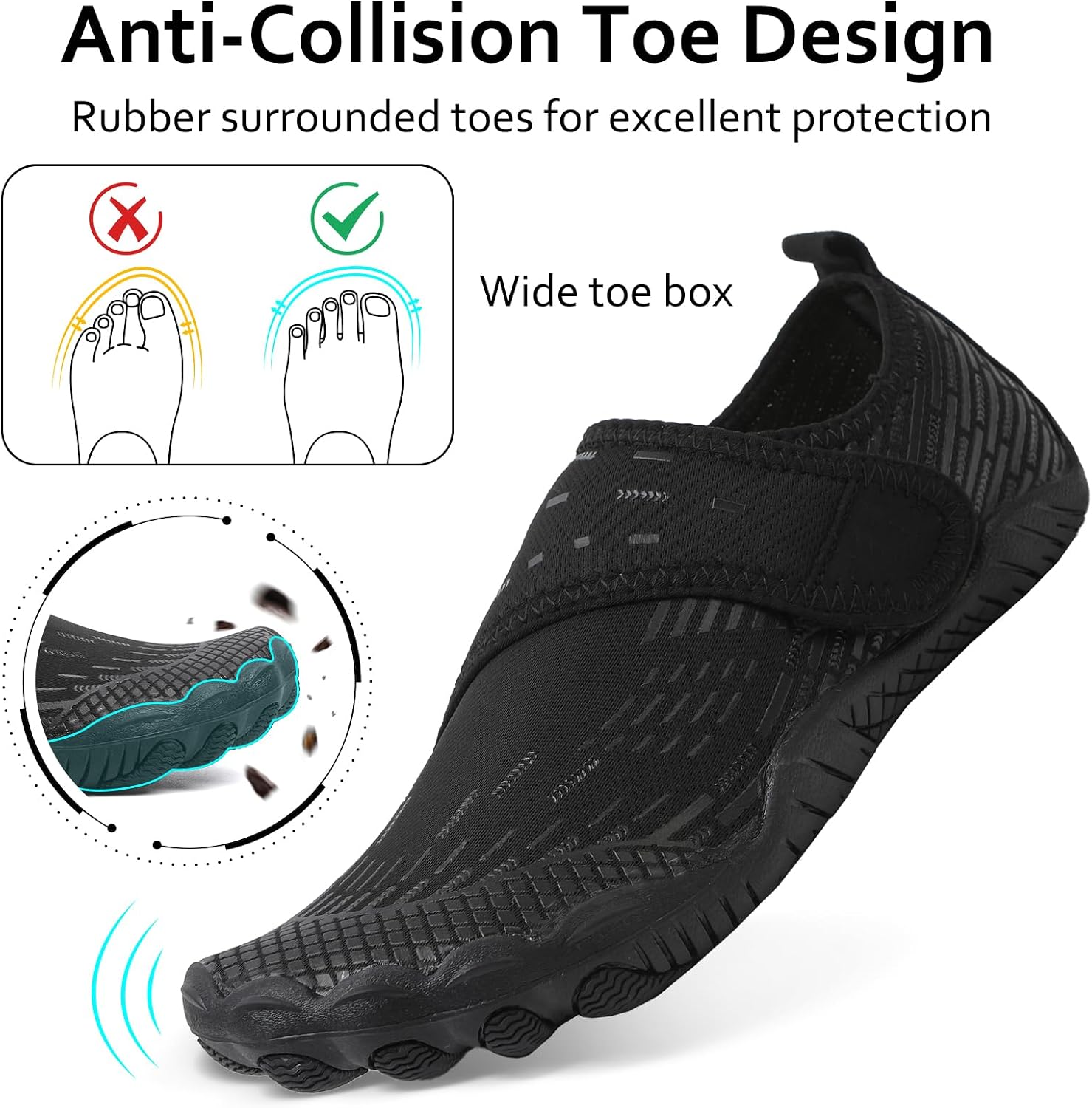 Water Shoes Mens Womens Quick-Dry Barefoot Swim Beach Pool Shoes Aqua Yoga Socks for Hiking Walking Diving Surf