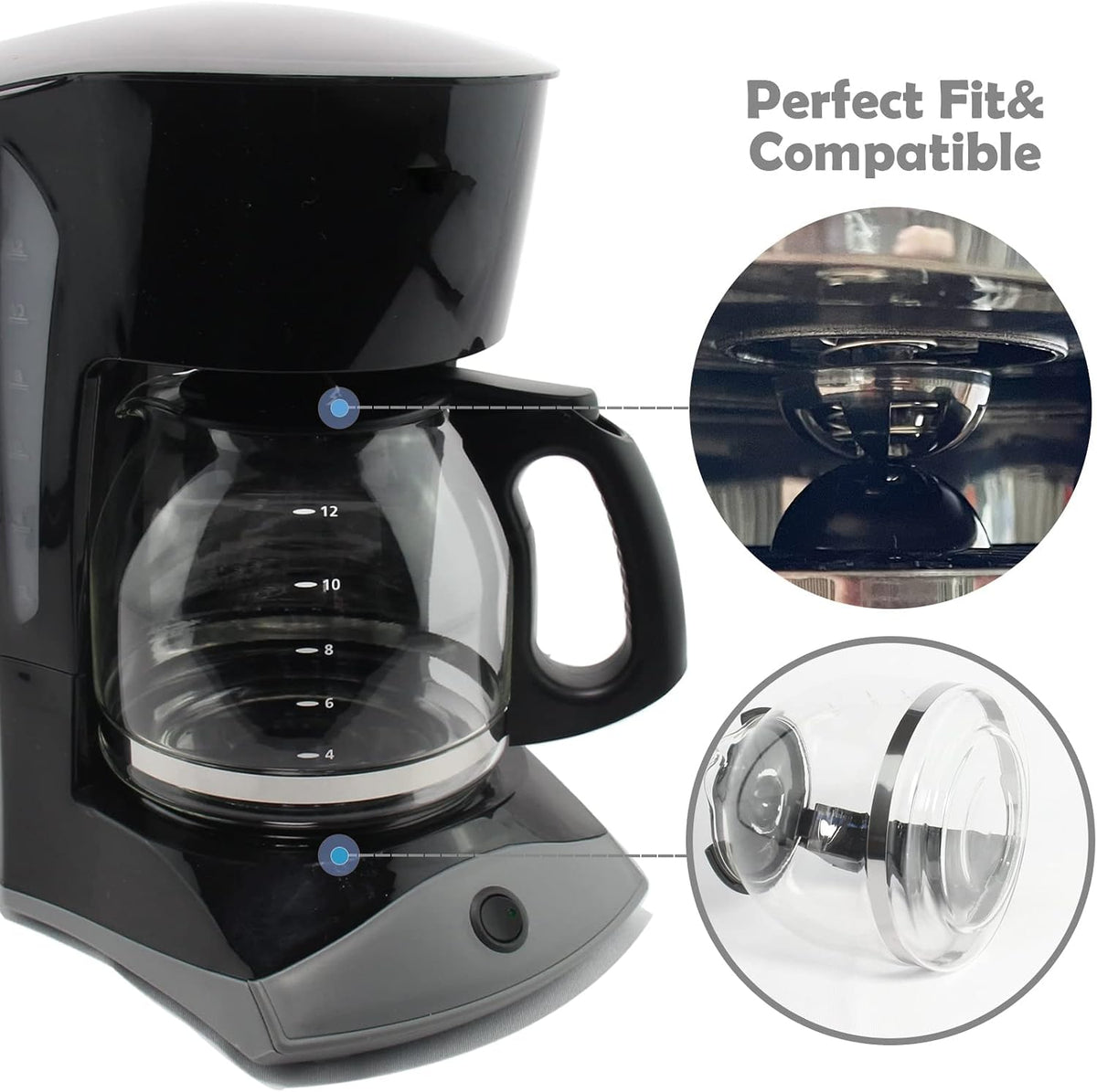 12-Cup Coffee Carafe Replacement for Mr. Coffee Coffeemaker Part# PLD12