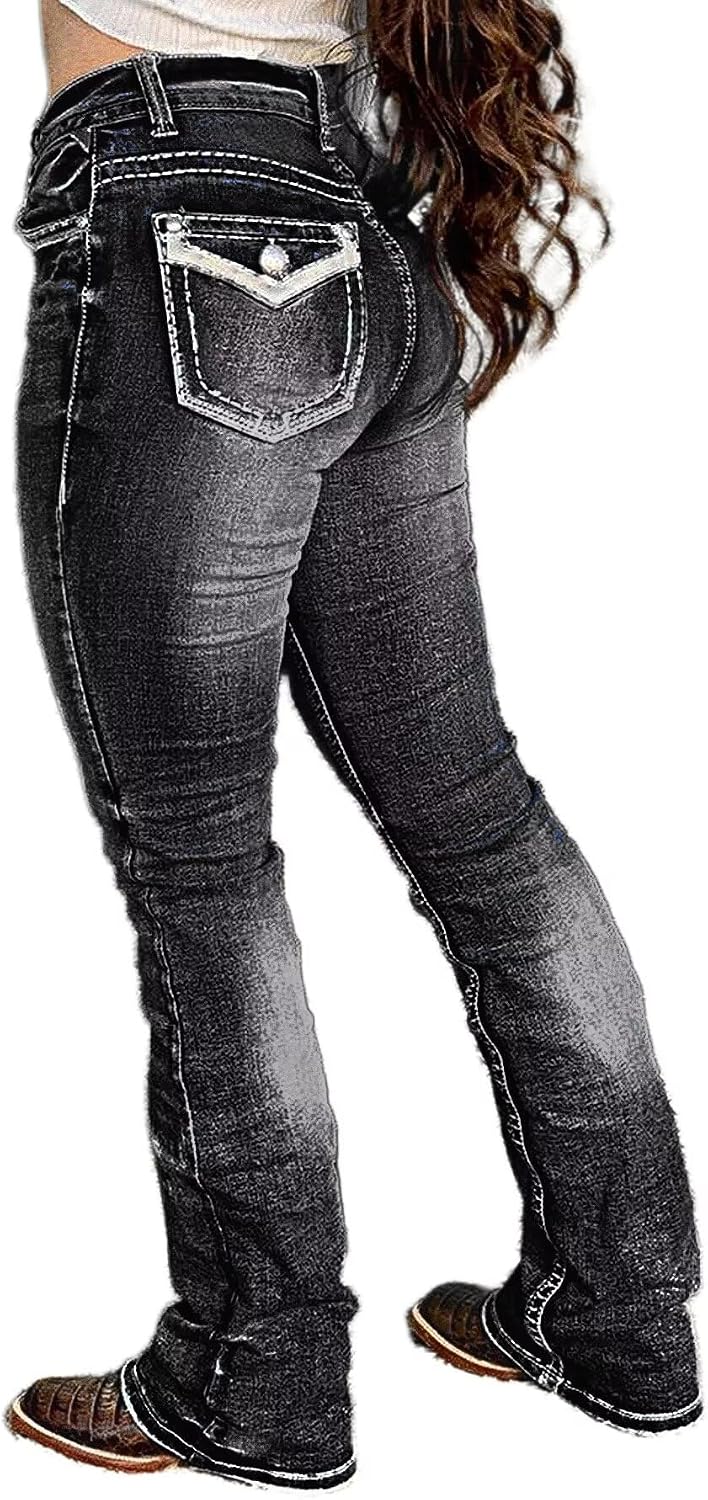 Boot Cut Butt Lifting Stretch Jeans for Women