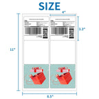 [500 Sheets 3000 Labels] 3 1/3"x4" Printable Shipping Labels