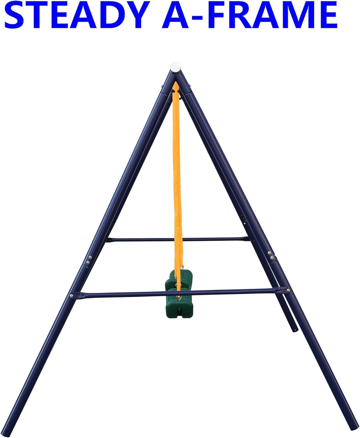 A-Frame Metal Swing Set - Outdoor Backyard Playground for Kids, Toddlers (Two Seat Swing Set)