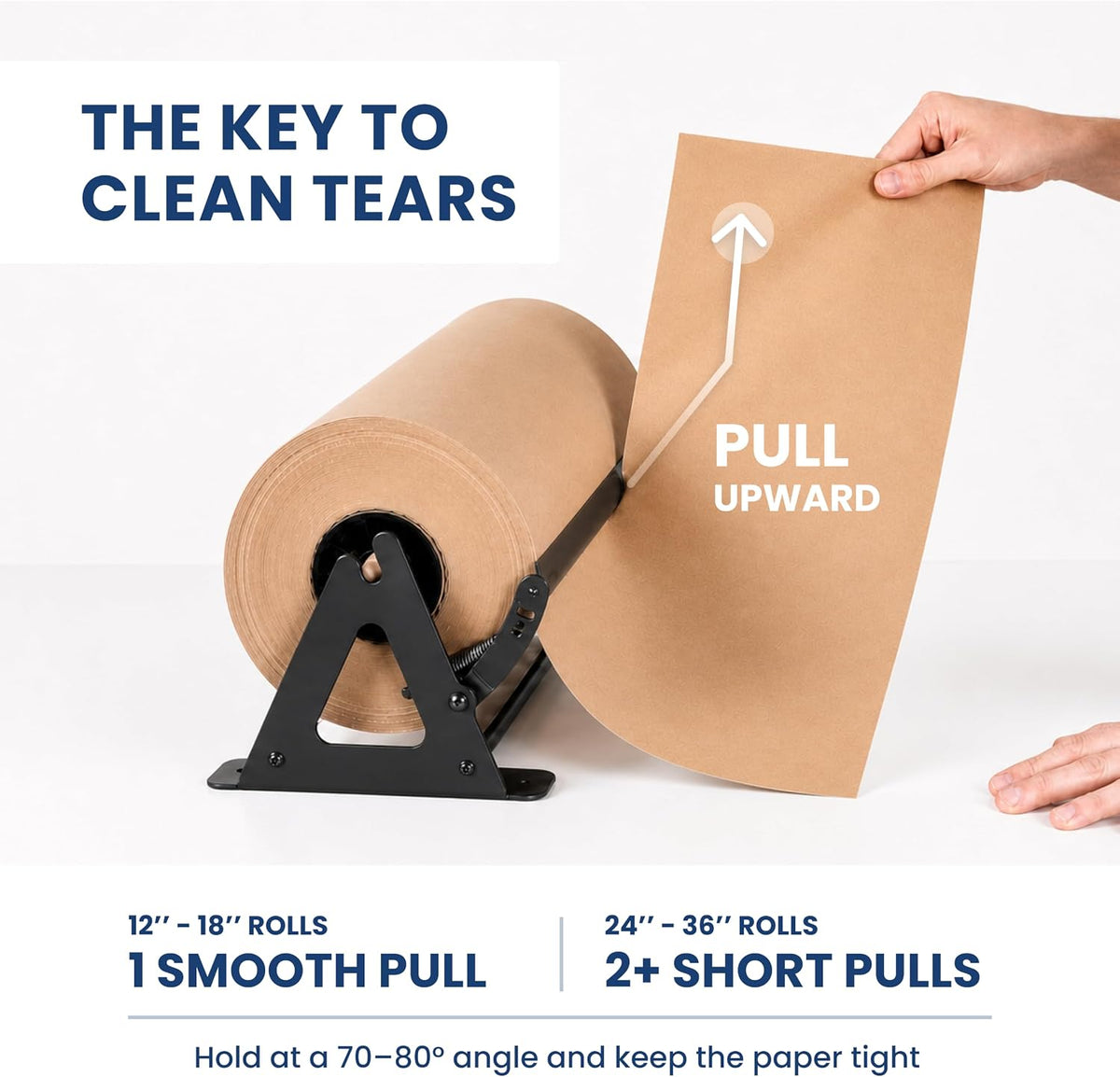 24 Inch Paper Roll Dispenser and Cutter for Kraft, Butcher Paper