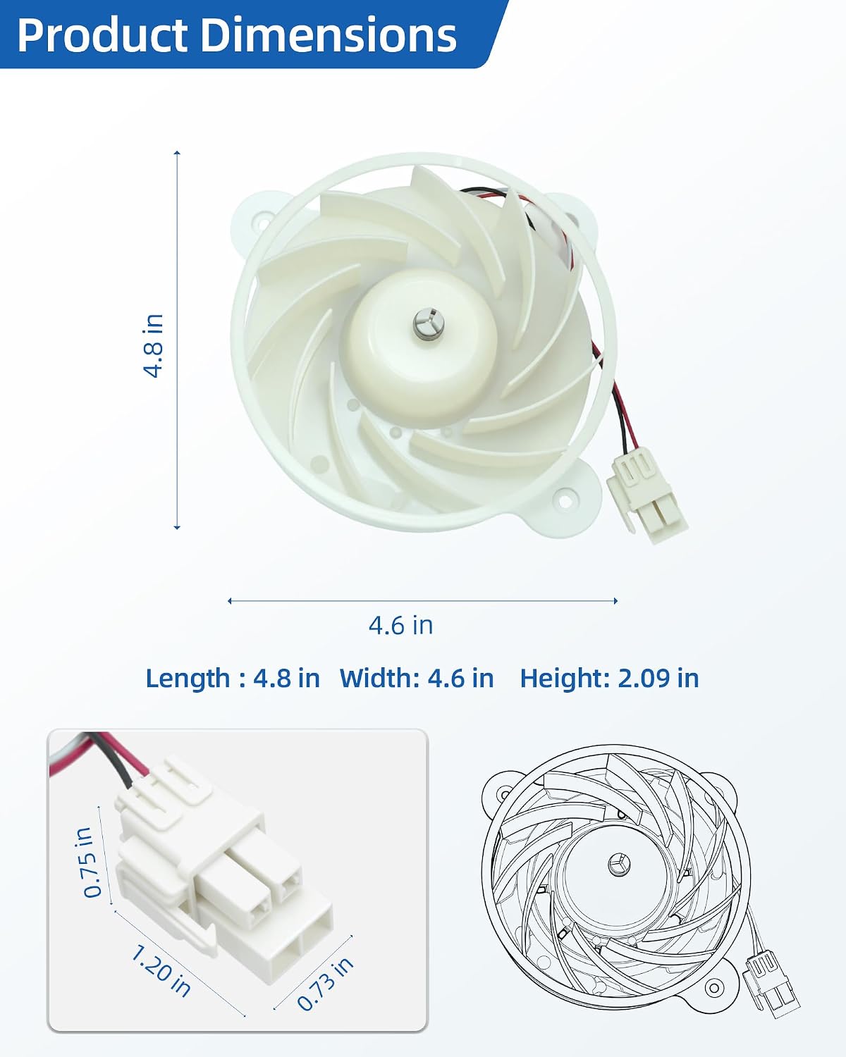 RF220NCTASR RF22A4221SR Condenser Fan Moto Fit for Samsung Refrigerator