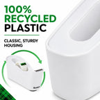 Desktop Tape Dispenser, White, 4 Pack