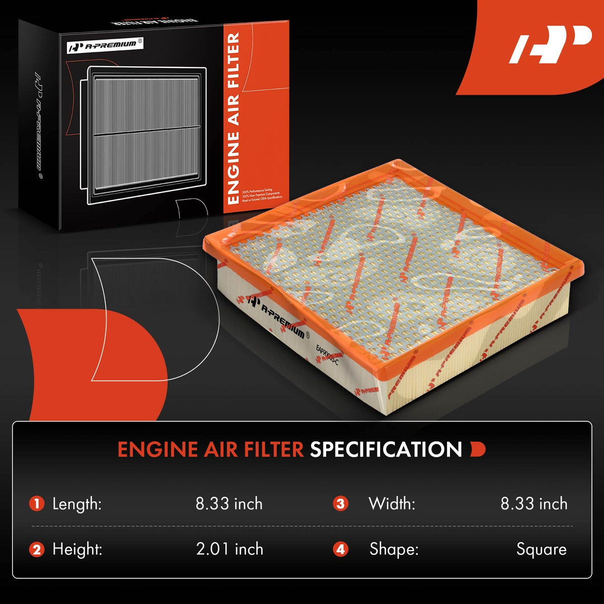 A-Premium 2-PC Engine Air Filter Compatible with Jeep