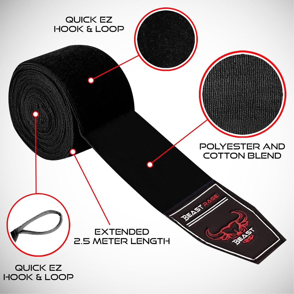 Boxing Hand Wraps 4.5 Meter Martial Arts Bandages Inner Gloves Wrist Support Straps Punching Under Hand Knuckles