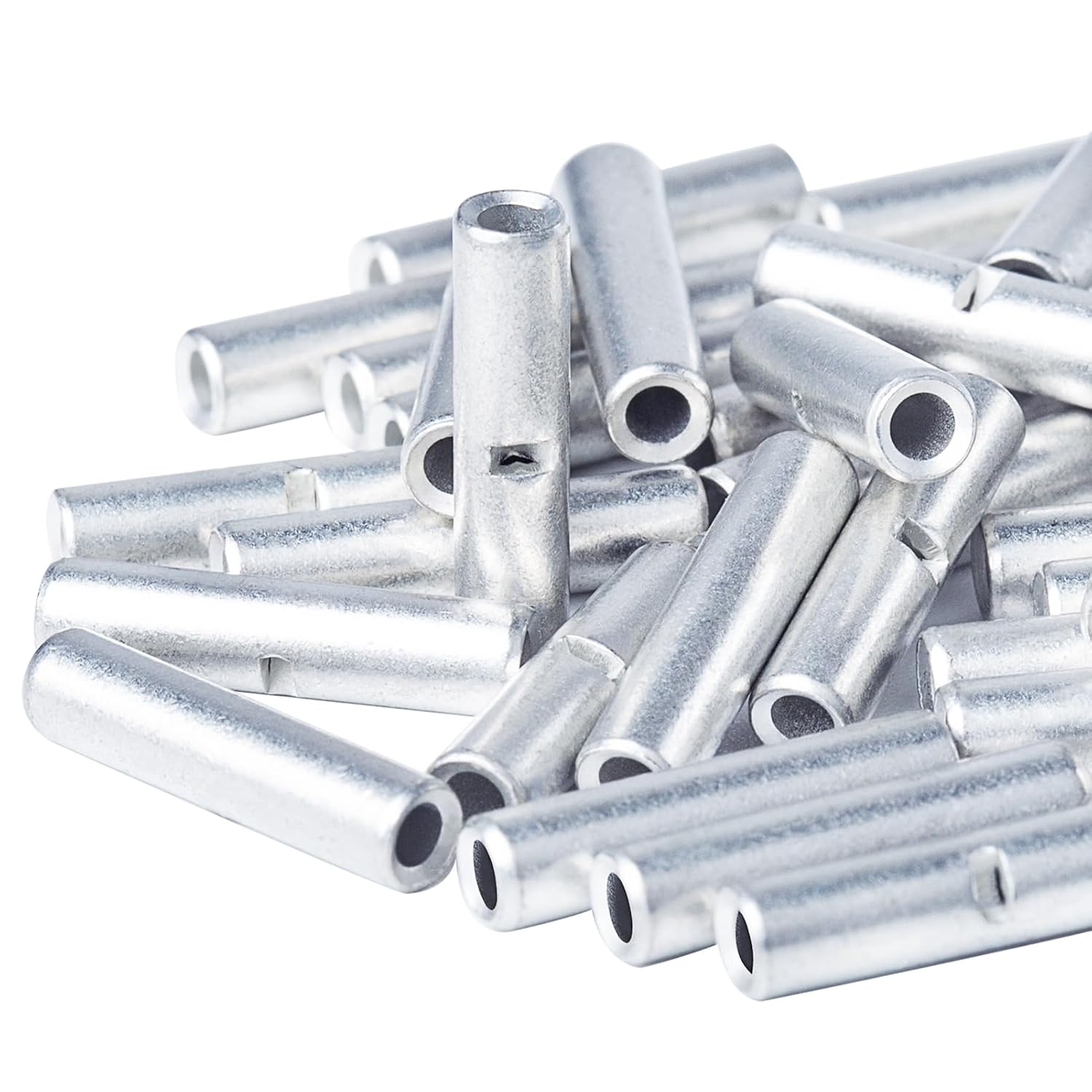 22,20,18,16 AWG/Gauge Non/Un Insulated Butt Connector Bare Crimp Splice | AIRIC,UL,100 Pcs