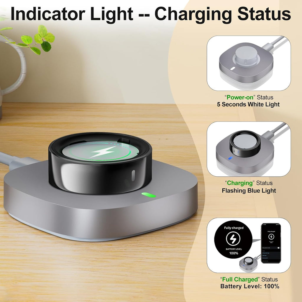 Compatible with Aura-Ring Gen 4 Charger Size 15, Safe & Fast Charging Dock