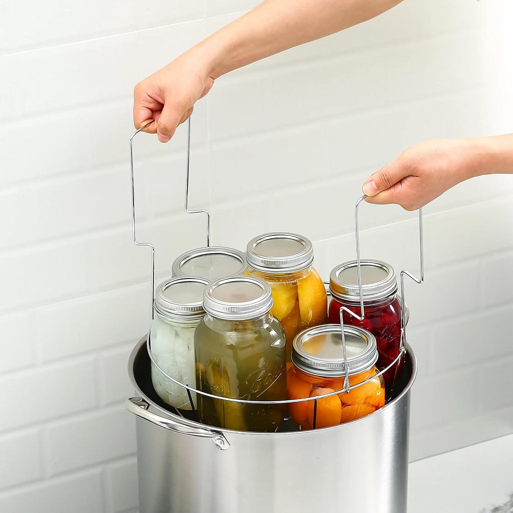 21.5Qt Stainless Steel Canning Pot with Rack, Water & Steam Canner, Large
