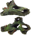 Decaying Trunk Aquarium Ornament, Betta Fish Hideout - Small Resin Aquarium Decoration Log with Holes & Caves