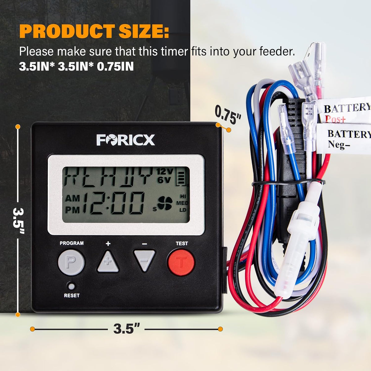 Deer Feeder Digital Timer, 6V/12V Digital Timer for Deer Feeder Goat Feeder, Advanced Feeding Timer with Up to 8