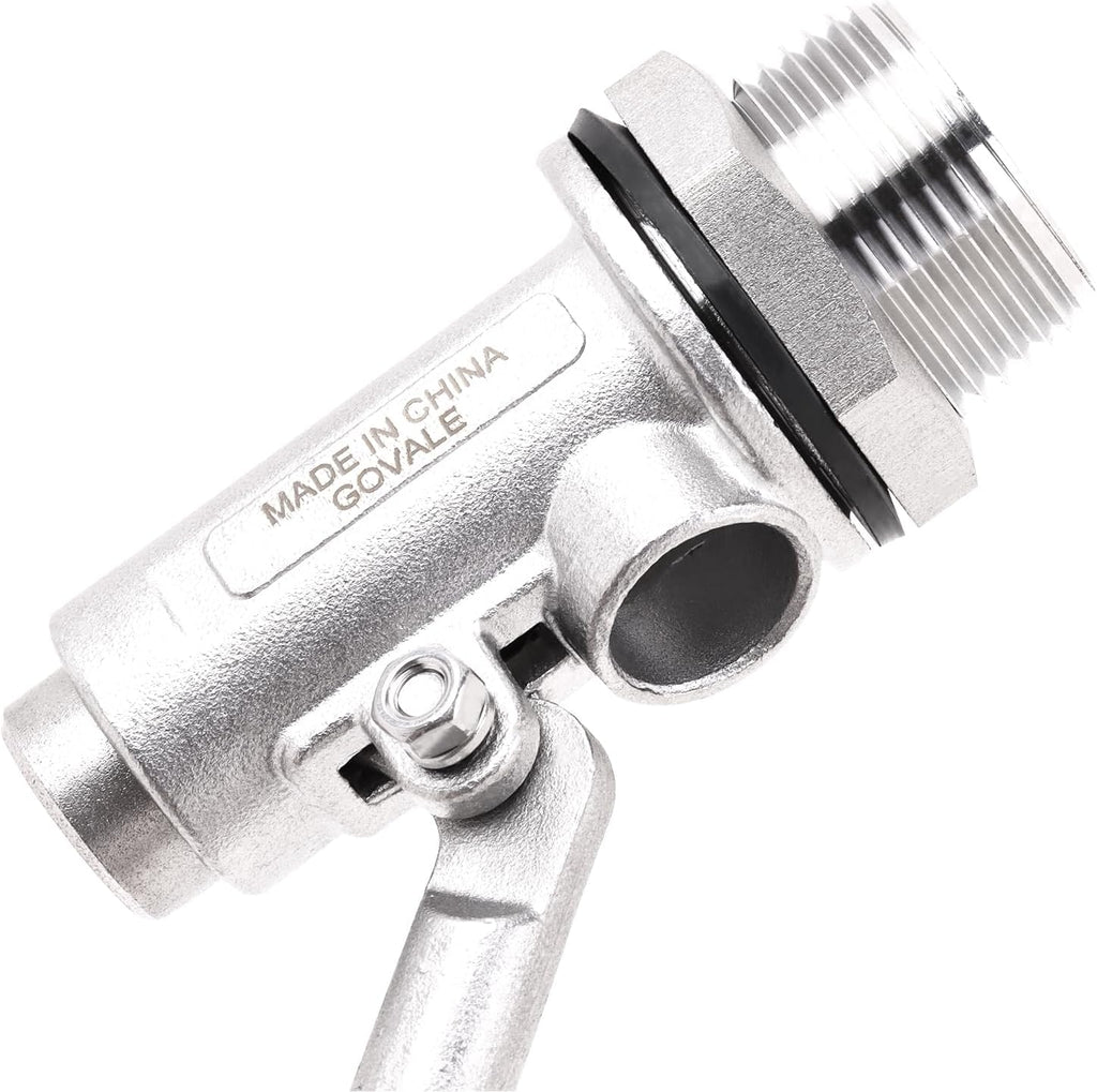 Stainless Steel Float Ball Valves - 1" NPT Male Thread Flow Control Float Sensor Valve Automatic Water Level Control Float For Tank Pond Water Tower (pack of 2)