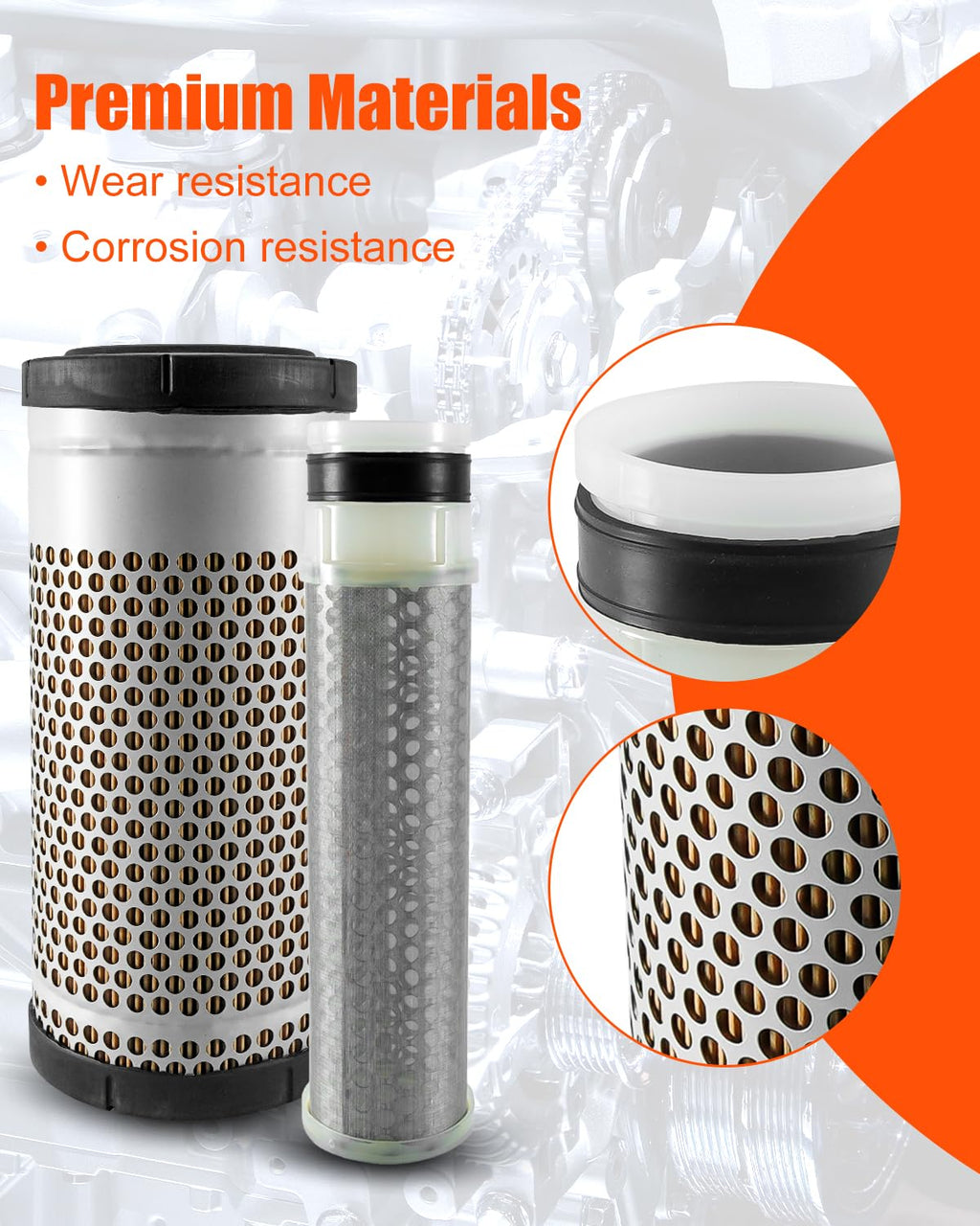 Filter Kit Fit for Kubota Replace TC020-16320 T0270-93220 T0270-16321