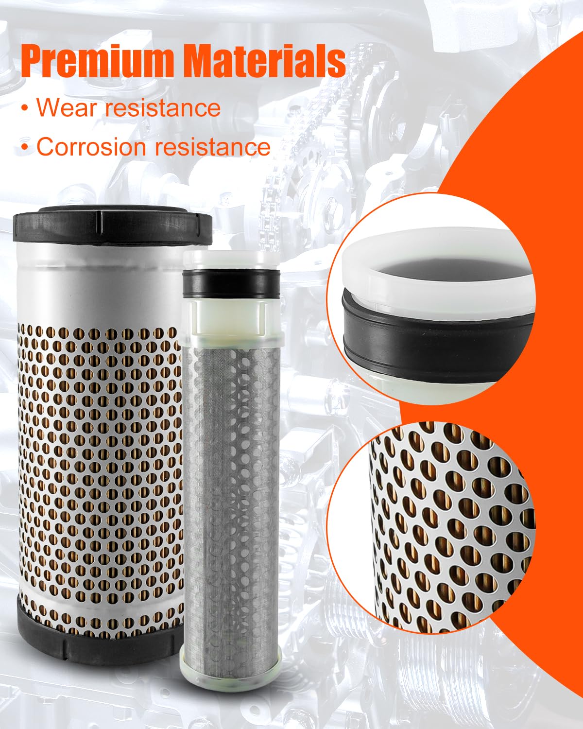 Filter Kit Fit for Kubota Replace TC020-16320 T0270-93220 T0270-16321