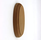 Cherry Oval Rosette, Solid Hardwood, 5 1/2" x 4" x 3/4", Stair Part Fitting
