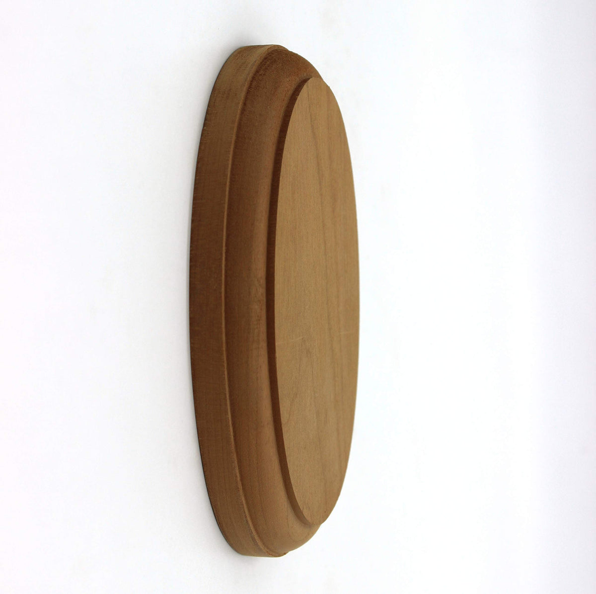 Cherry Oval Rosette, Solid Hardwood, 5 1/2" x 4" x 3/4", Stair Part Fitting