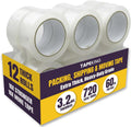Clear Packing Tape Ultra Thick | 60 Yards Per Roll (12 Rolls) | 2 Inch Wide Heavy Duty Packing Tape 3.2mil Strong