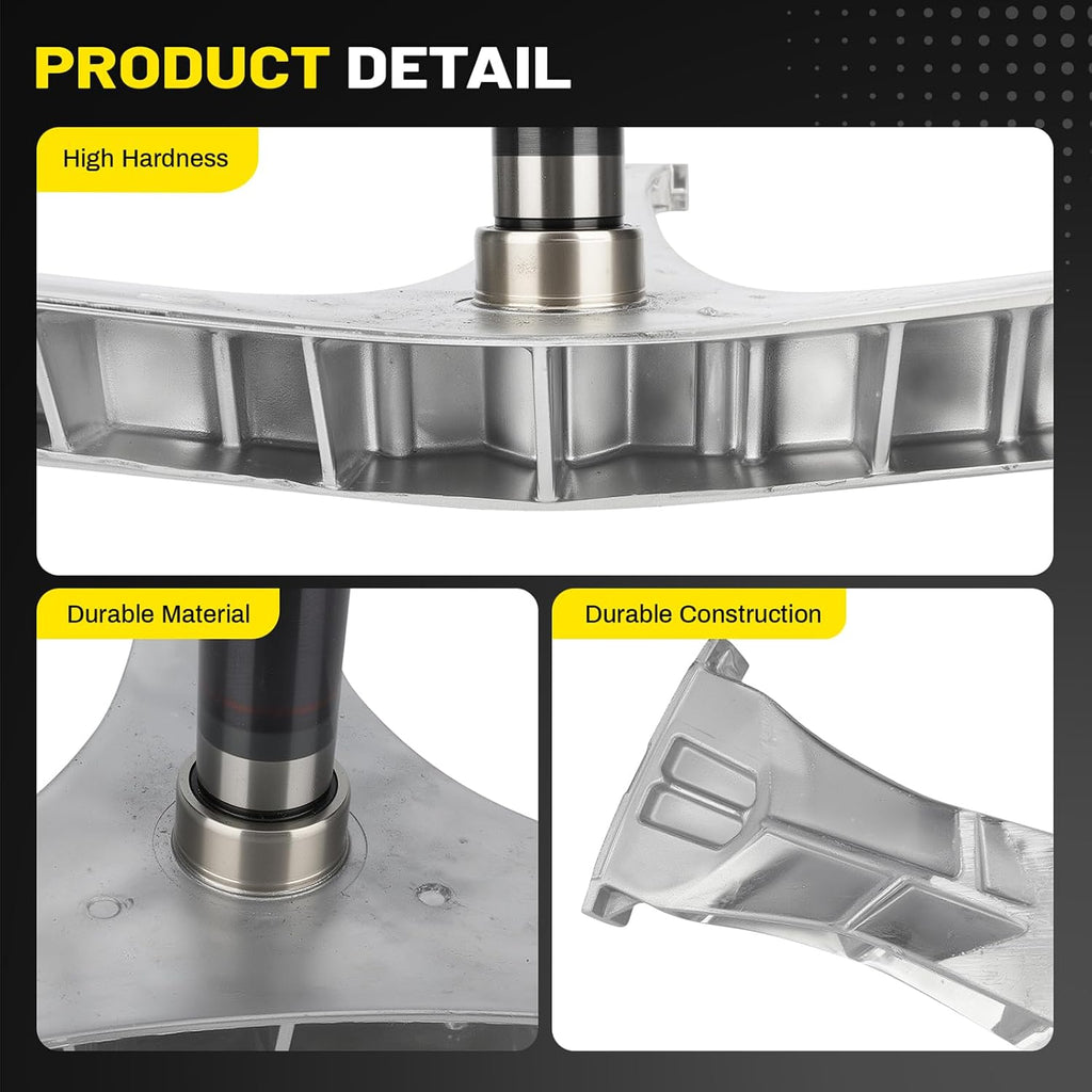 DC97-17004B Washer Flange Shaft Assembly with 6-Pack DC60-40137A Spider Hex Bolts - Compatible with Samsung Washing Machines - Replaces DC97-17004A/C/D/E, AP5800144, 4000061, PS8764285