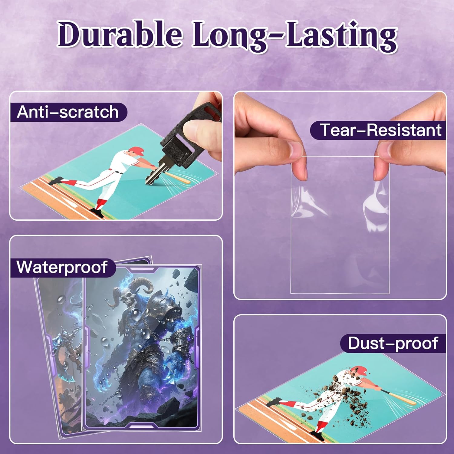 1000 Perfect Fit Sleeves,Inner Clear Card Sleeves Perfect Fit for Double Sleeving,60-Microns Ultra Clear