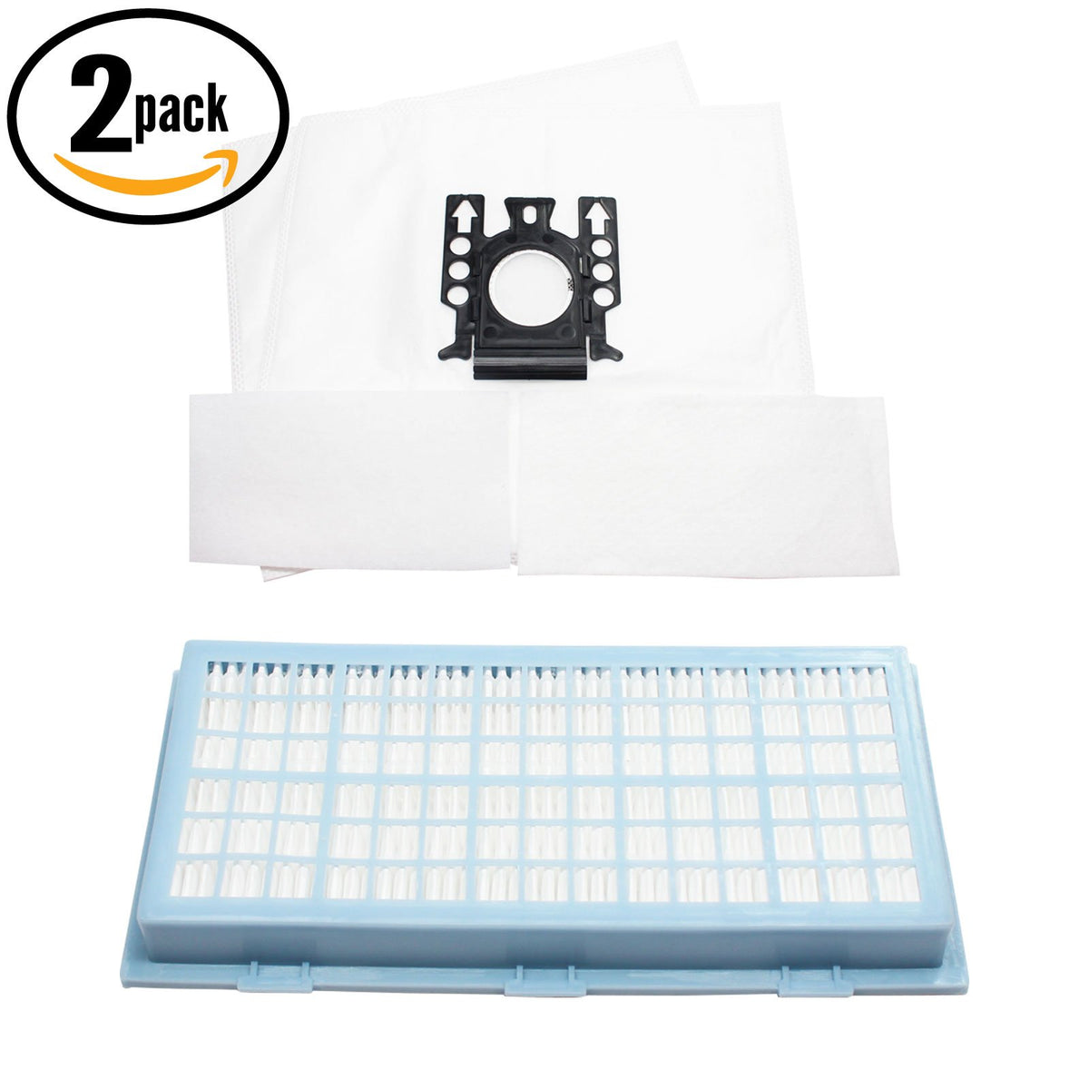 4 Replacement for Miele S301i Vacuum Bags, 4 Micro Filters & 2 Filter