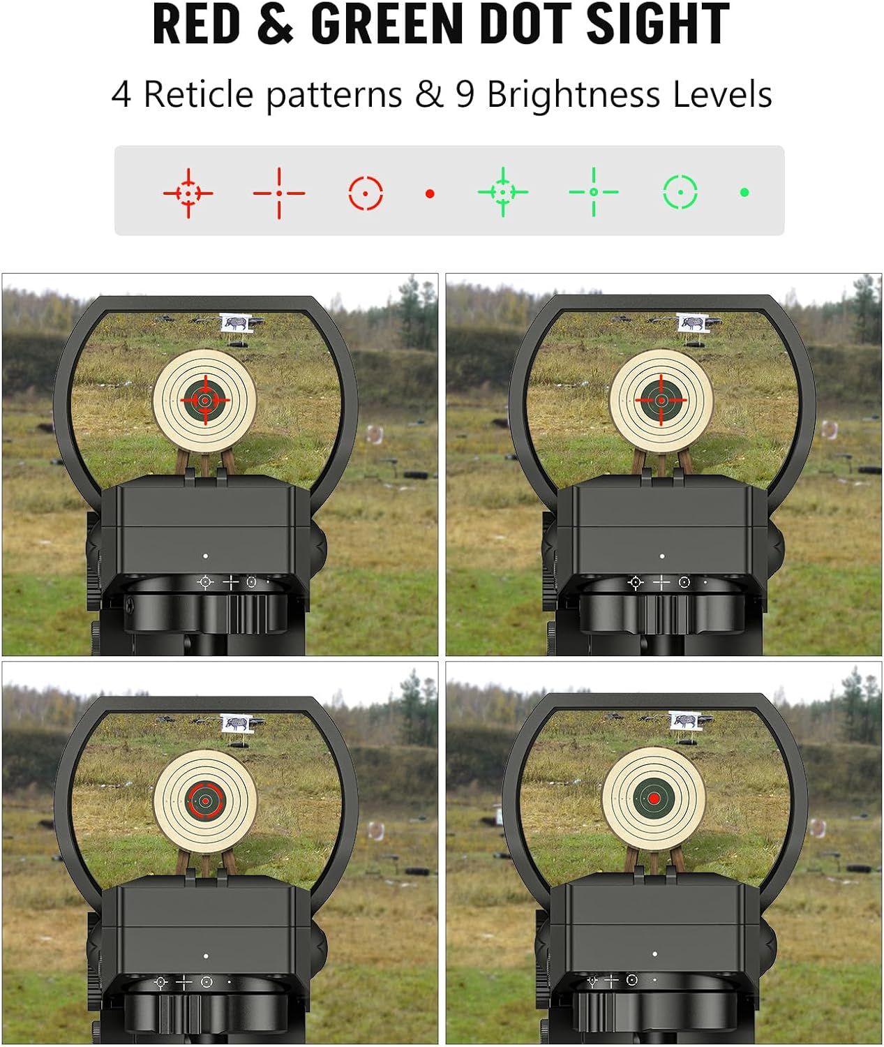 6-24x50 AO Rifle Scope Combo, Dual Illuminated Scope Optics with Holographic Red & Green Dot Sight, IIIA/2MW Laser