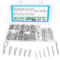 Cotter Pin Assortment Kit,SpzcdZa 302pcs 13 Size Cotter Pins Assortment Kit 304 Stainless Steel R Clips Hardware Pins