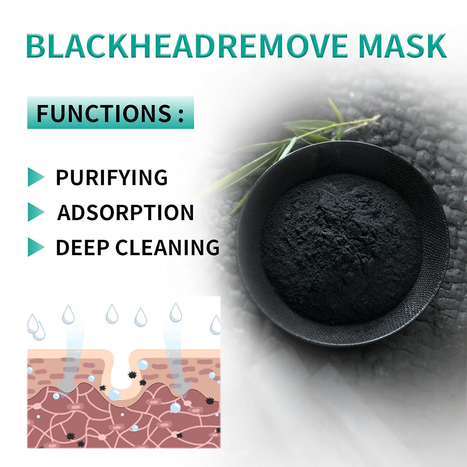 Peel Off Face Mask Blackhead Whiteheads Remover Masks Activated Charcoal Black Mask Purifying Peeling Facial Mask for