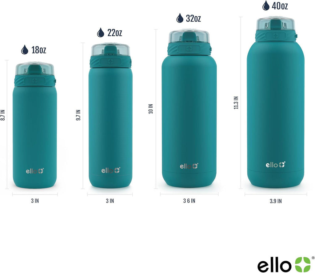 Cooper 18oz Insulated Stainless Kids Water Bottle with Straw, Antigua | Leakproof kids water bottle with straw and