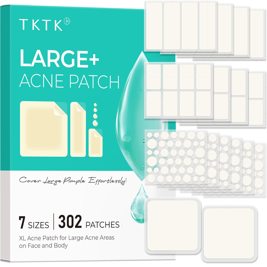 Large Pimple Patches for Face & Body Zit Breakouts, 7 Sizes 302 Count