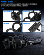 KFKGF Front Struts Assembly Fit for Jeep for Compass 2007-2017 4WD 172367