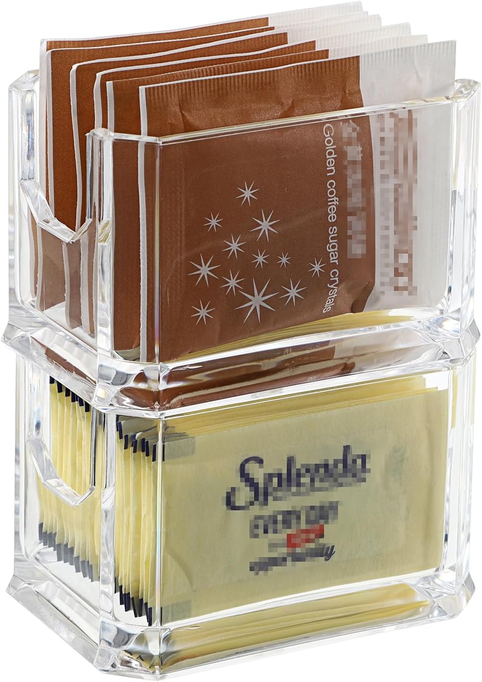 Set of 4 Sugar Packet Holder, Acrylic Sugar Bowl for Restaurant