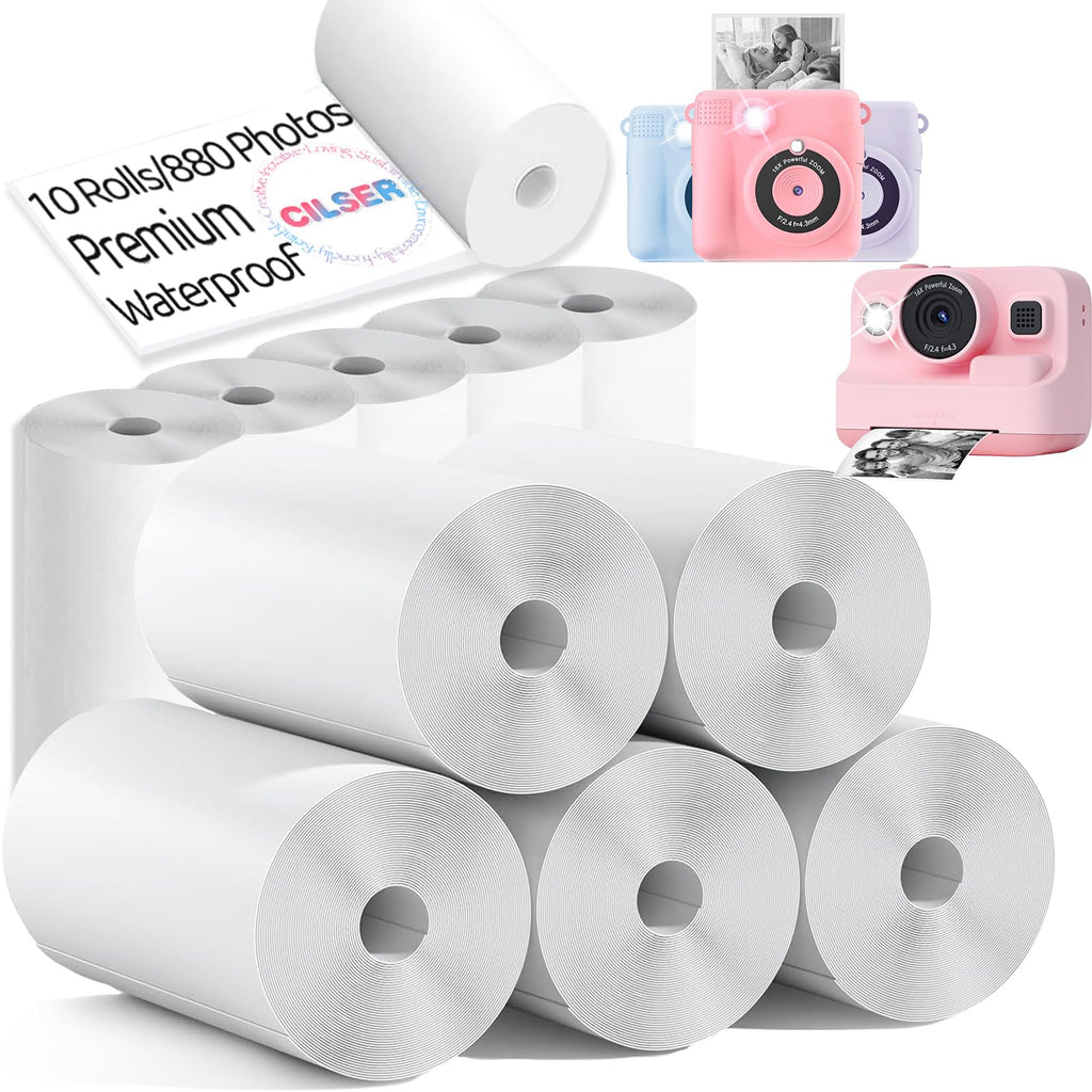 Printer/Camera Universal Thermal Paper Roll Refill 57x30mm,NonSticky 10roll