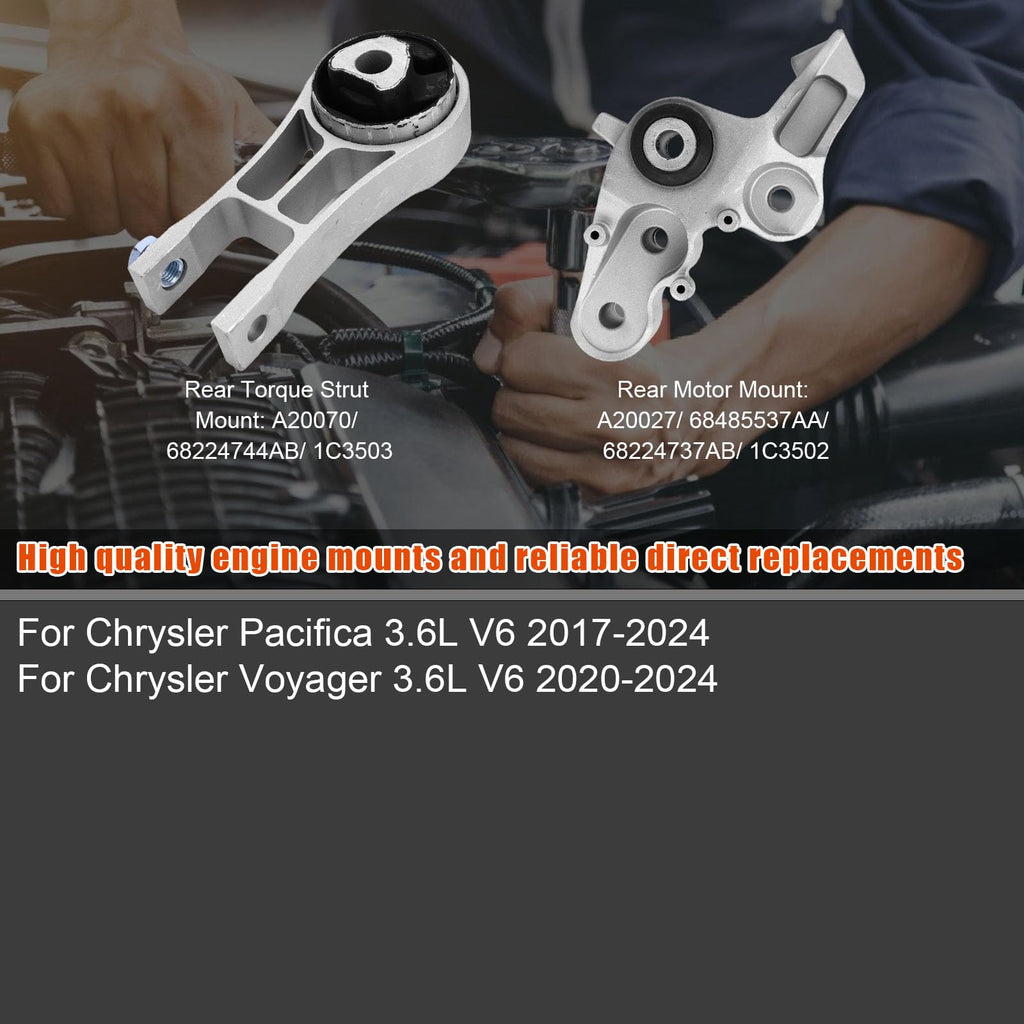 Rear Engine Motor Mount For Chrysler Pacifica 3.6L V6 2017-2024