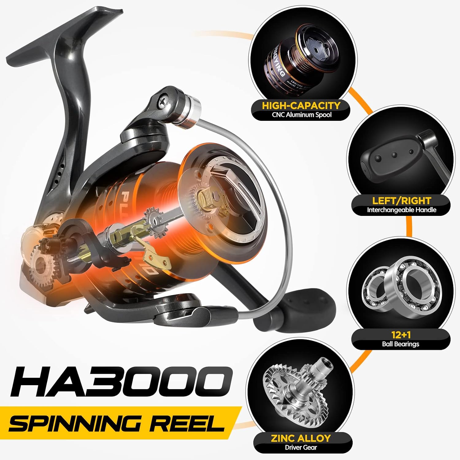 Fishing Rod and Reel Combos - Carbon Fiber Telescopic Fishing Pole - Spinning Reel 12 +1 Shielded Bearings Stainless