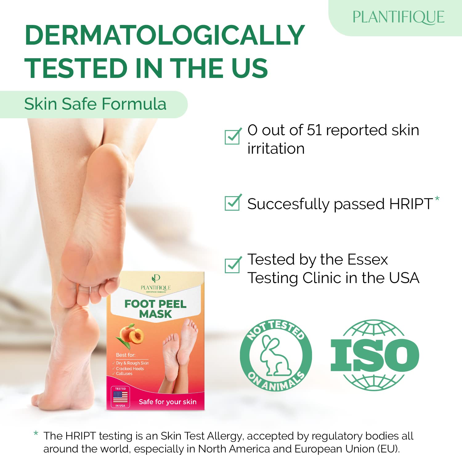 Foot Peeling Mask, Dermatologically Tested - 2 Pairs, Peach | Repairs Heels & Removes Dry Dead Skin for Baby Soft