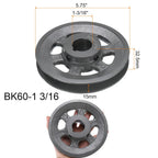 uxcell BK60-1 3/16 V-Belt Sheave 1-3/16"Bore 5.75"OD Single Groove