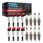 TRQ Performance Ignition Coil and Spark Plug Kit 16 Piece Iridium Spark