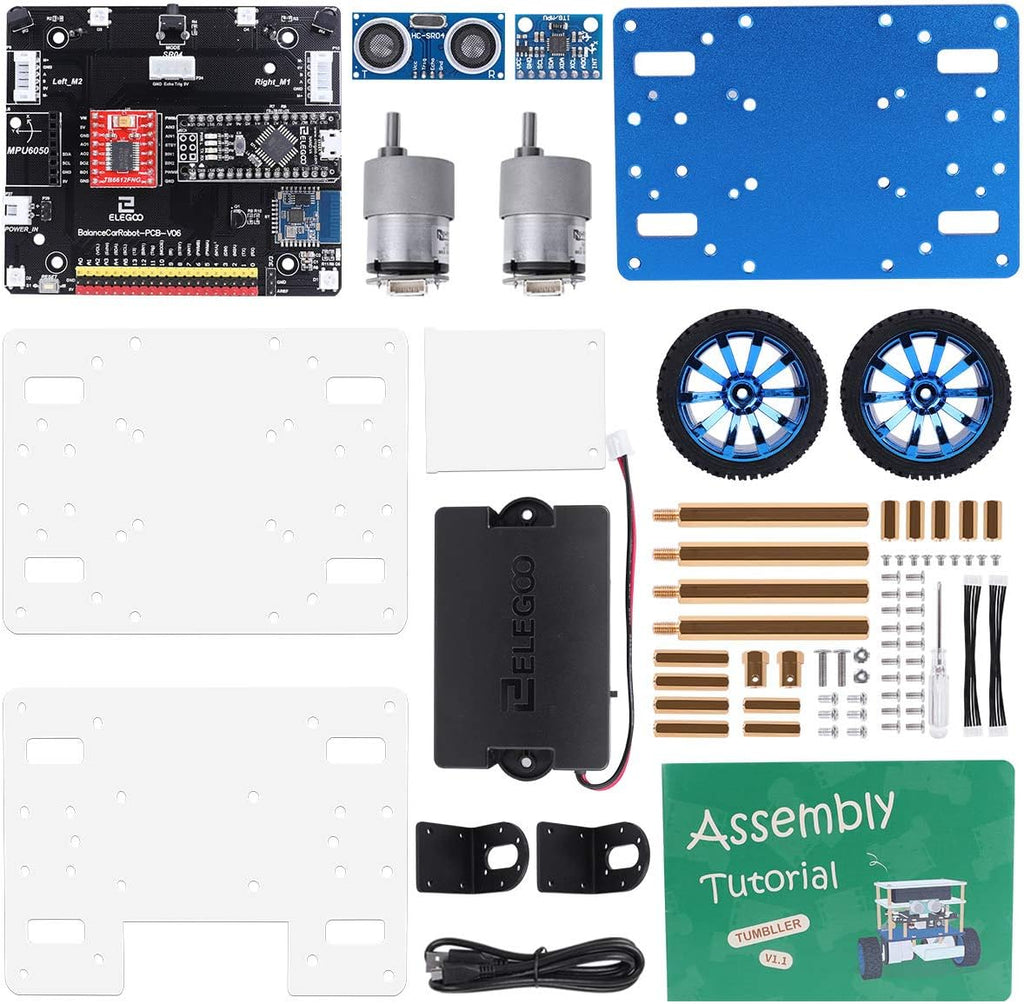 ELEGOO Tumbller Self-Balancing Robot Car Kit, Compatible with Arduino | Auto-follow, Obstacle Avoidance, Bounce Mode