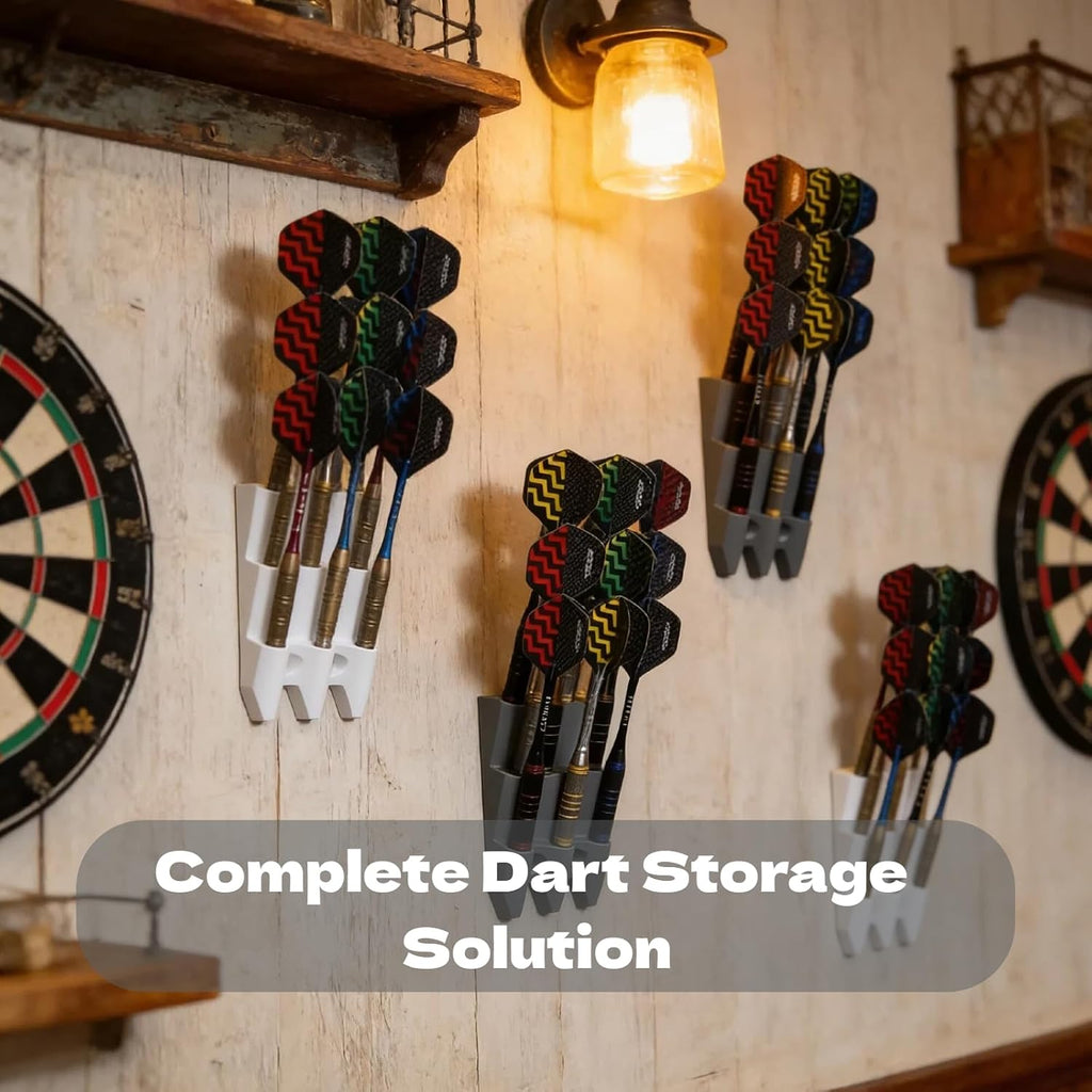 3D Printed Dart Display & Stand - 2 Pack Dart Holder Wall Mount and Decorative Wall Shelf, Display Rack for 9