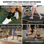 Breathable Ankle Brace Compression Sleeve with Adjustable Strap