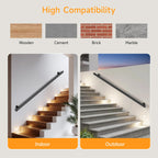 Stair Railing Indoor 5-12FT Hand Rails for Outdoor Steps