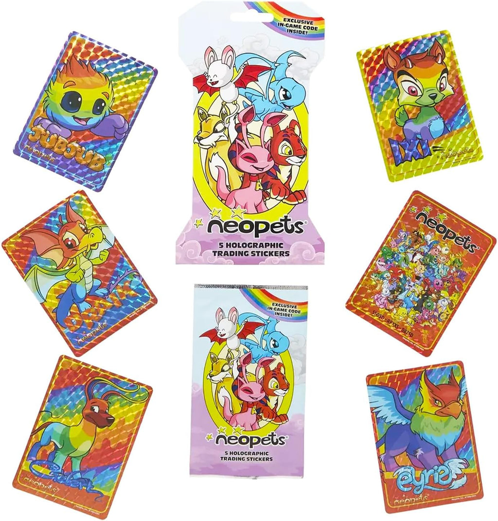 Holographic Sticker 3 Pack - Bundle with 3 Trading Card Blind Bags with in Game Codes Plus Stickers, More | Premium