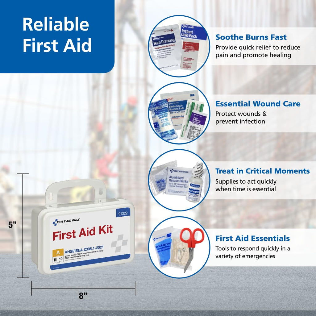 10-Person ANSI Class A First Aid Kit for Offices