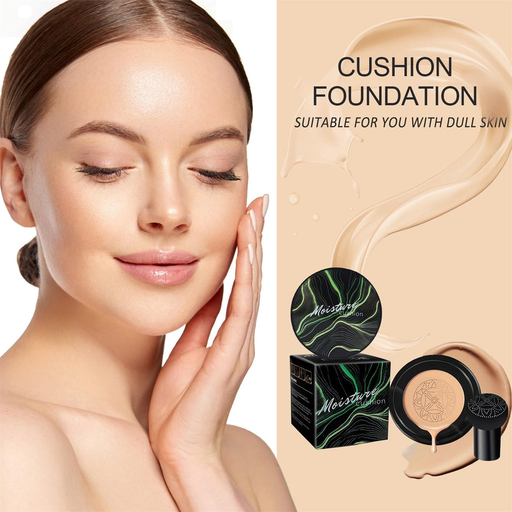 Cushion Foundation Concealer Full Coverage CC Cream 2PCS MediumDeep