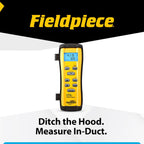 Fieldpiece STA2 in-Duct Hot Wire Anemometer for HVAC Airflow Measurement - CFM, Air Velocity & Temperature - 38" Telescoping Probe - Hands-Free Air Balancing Tool