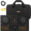 Pioneer DJ AlphaTheta DDJ-FLX2 Compact 2-Channel DJ Controller Bundle with Carrying Case, TRS Cable, and Austin