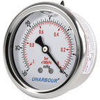 UHARBOUR Glycerin Vacuum Pressure Gauge, 2-1/2" Dial 1/4" NPT Back