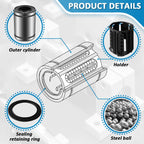 NOOTO SW4G 1/4" Linear Ball Bearing Bushing for CNC & 3D Printer