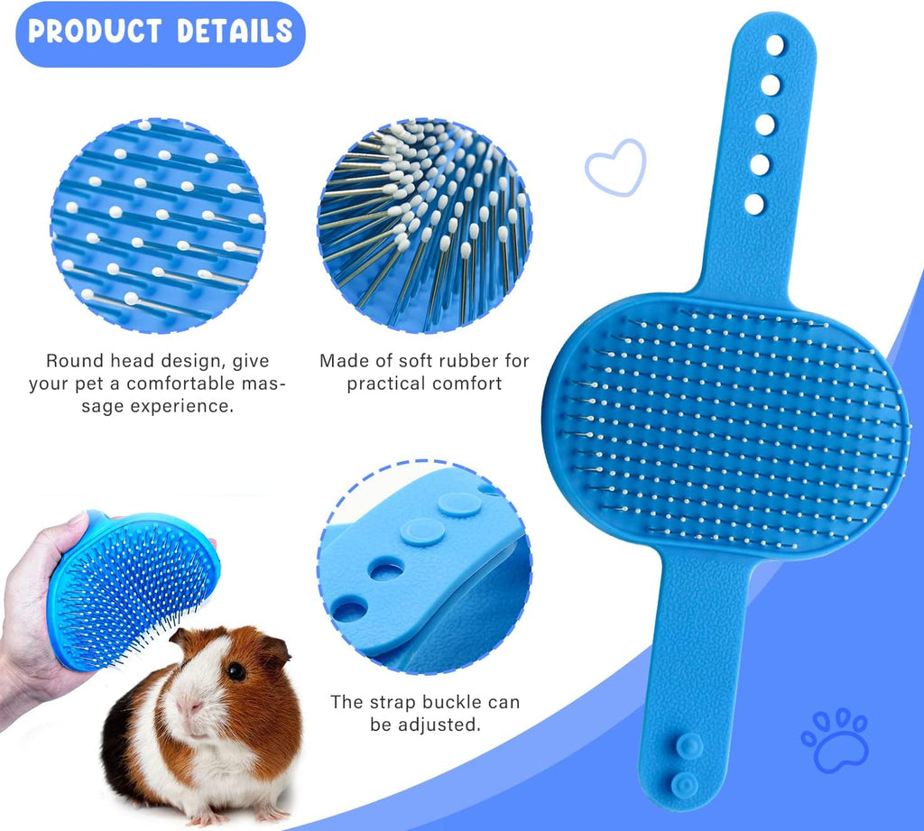 Pet Grooming Kit with Slicker Brush Bath Massage Glove Brush Pet Shedding Comb Nail Clipper Trimmer 6 Piece Set for