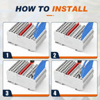 Din Rail Terminal Block,ST2.5-2/2,Pull-Back Spring Cage,Gray,40 Pcs